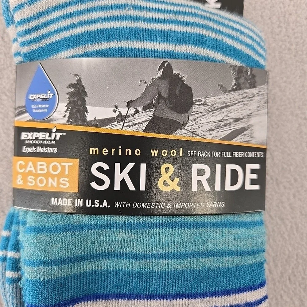 Cabot and Sons NWT  Ski & Ride Women Socks 64%‎ Merino Wool 1 Pair